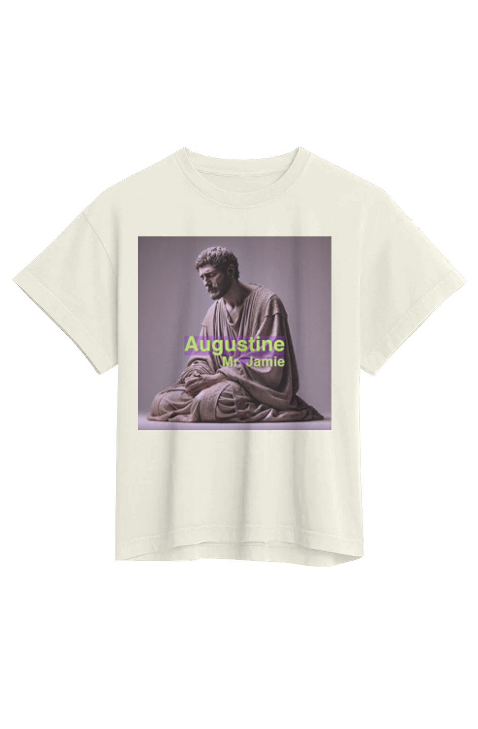 Mr. Jamie Augustine Women's Heavyweight Tee in Pearl