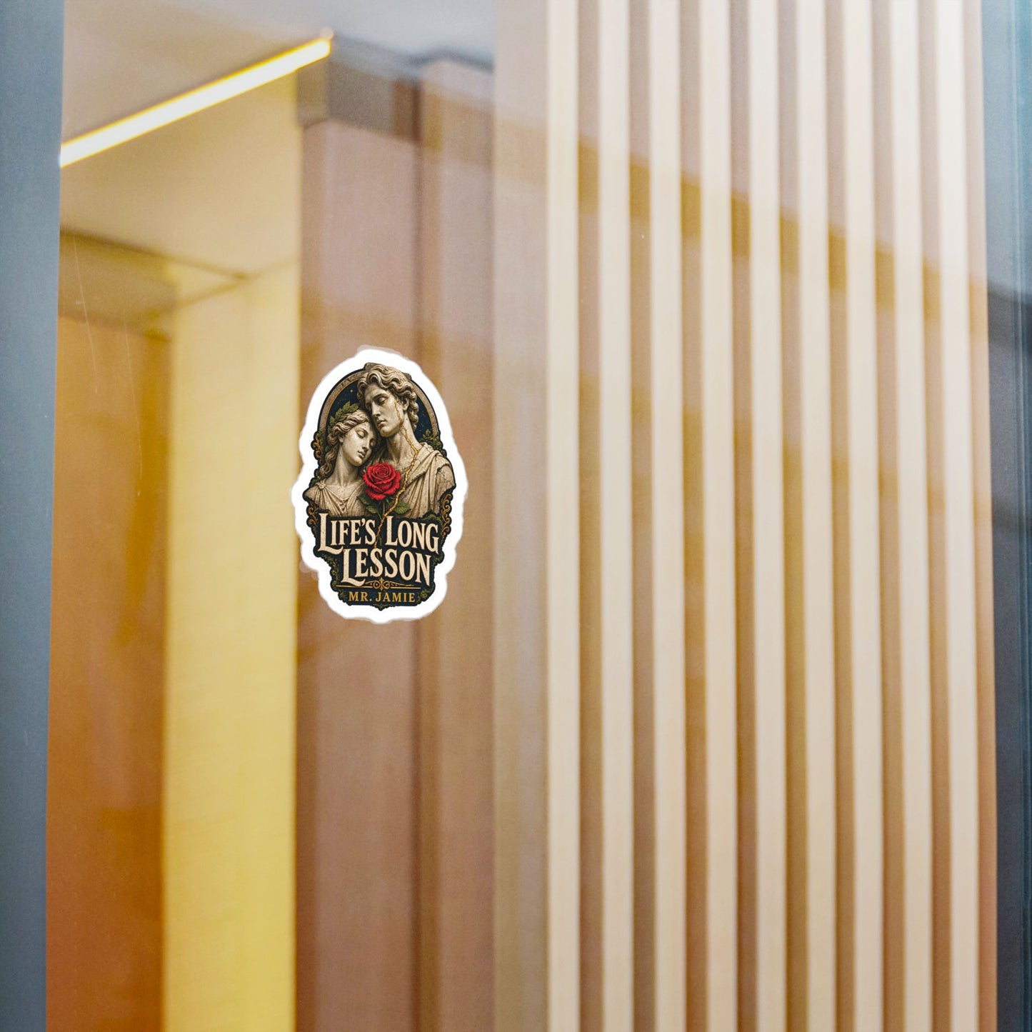Mr. Jamie "Life's Long Lesson" Kiss-Cut Vinyl Sticker
